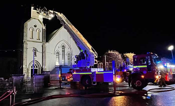 Clare church fire